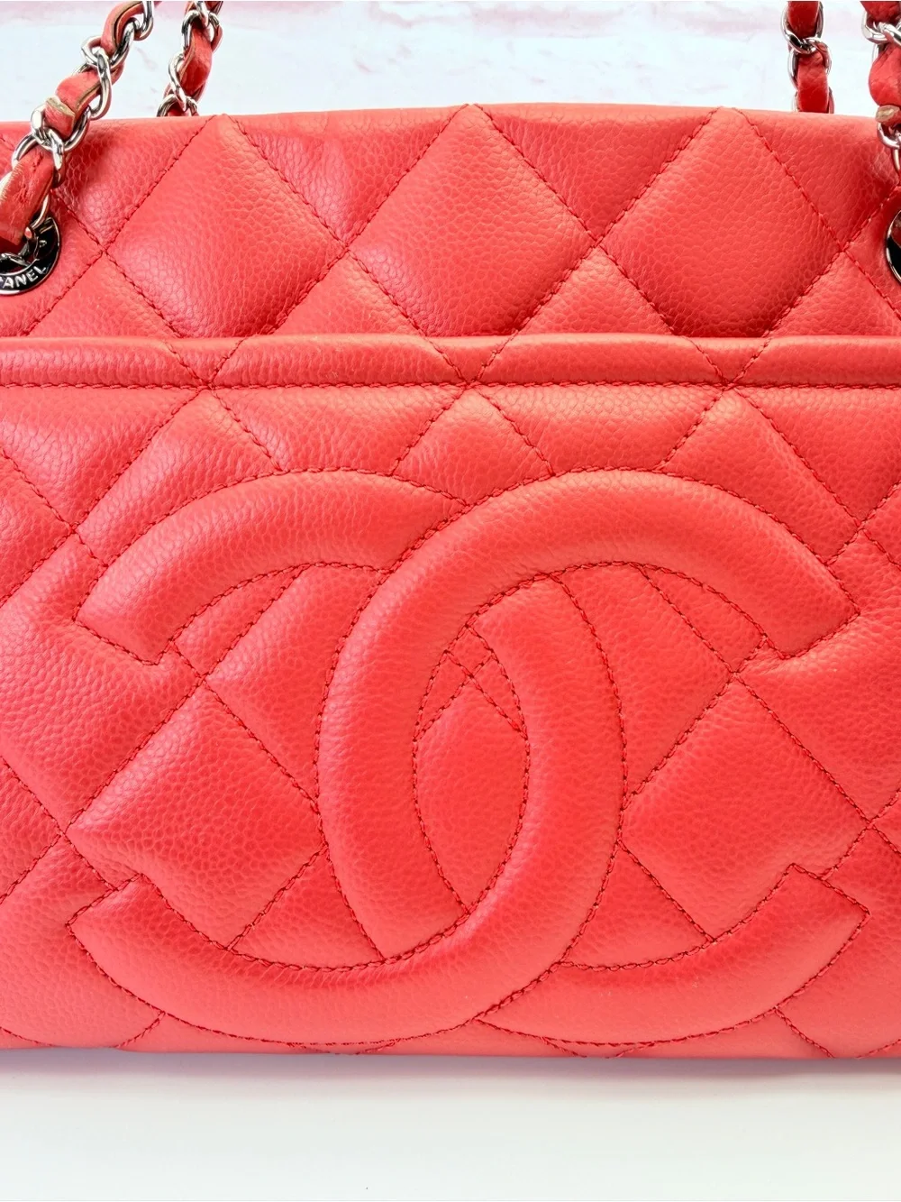 Chanel Caviar Timeless CC Small Shopper Shoulder Bag